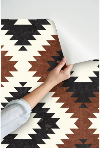 Miniatura 3 de Despegar y pegar papel tapiz Muestras – Neutros a pequeña escala Brandywine Cream Moda Neutral Rust Tribal Southwest Papel pintado extraíble