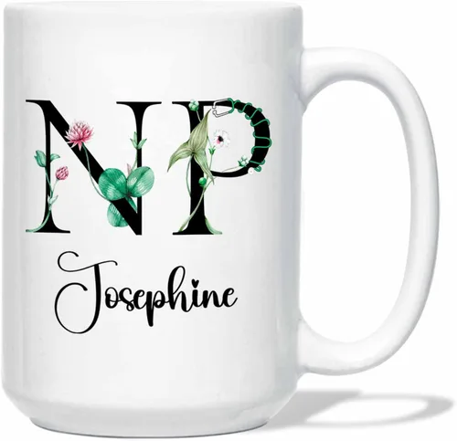 Miniatura 15 de Taza de enfermera practicante con nombre personalizado, regalo NP, taza de café para estudiante de enfermería, regalo médico personalizado