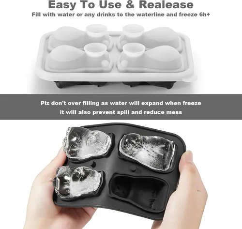 Miniatura 5 de ACOOKEE Bandeja para cubitos de hielo de Capybara con formas divertidas, lindos regalos de capibara originales, 5.6 cm de gran molde de hielo
