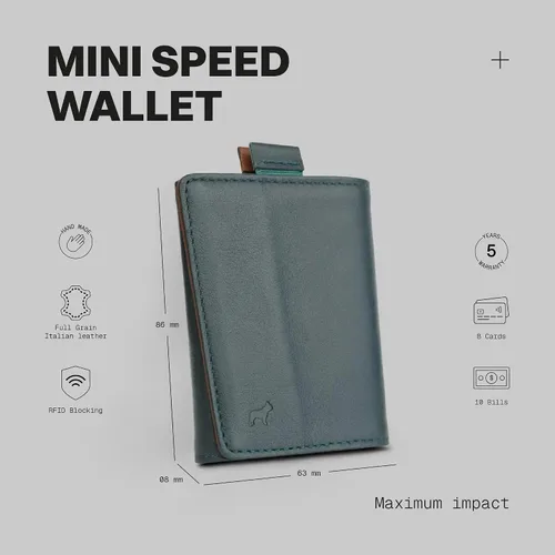 Miniatura 2 de The Frenchie Co. - Wallet Mini - Mini billetera organizadora de tarjetas compacta - Diseño de bolsillo delgado para el transporte diario - Perfil