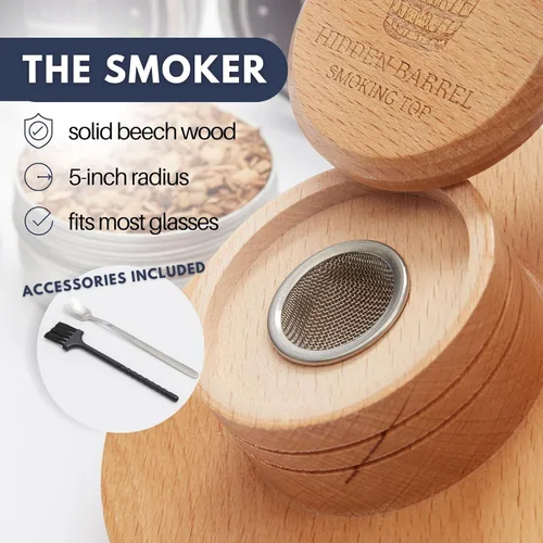 Miniatura 4 de Kits de ahumador de whisky con antorcha de 4 sabores de virutas de madera, cóctel de bourbon, kit de ahumador a la antigua, regalos para hombre, día