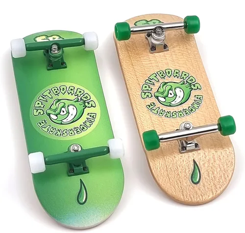 Miniatura 4 de SPITBOARDS® 34mm x 96mm Juego de Fingerboard Pro (Completo) Cubierta de madera real Trucks Pro con tuercas de bloqueo y bujes Pro Ruedas Pro