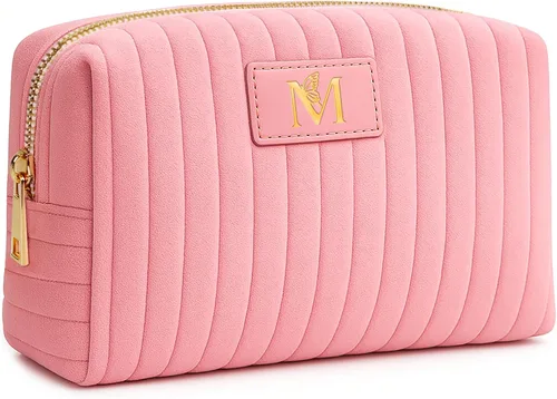 Miniatura 15 de Bolsa de maquillaje de viaje personalizada con inicial, bolsa de cosméticos para adolescentes de 15, 16, 17, 18, 19, 20, 21 años, regalos de moda