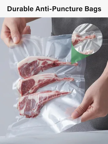Miniatura 3 de Kootek Bolsas selladoras al vacío para alimentos, 100 cuartos de galón de 8 x 12 pulgadas y pinta de 6 x 10 pulgadas, bolsas de sellado al vacío