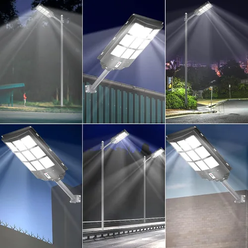Miniatura 6 de JAYNLT Luces de calle solares de 3000 W para exteriores, 6500 K 298000 lm luces solares de estacionamiento de lúmenes más altos, luces de seguridad