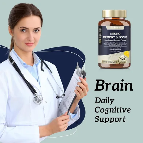 Miniatura 5 de Totaria Suplementos cerebrales para memoria y enfoque, salud cerebral con L-tirosina, Alpha GPC, Ginkgo Biloba, Bacopa Monnieri, apoyo cognitivo