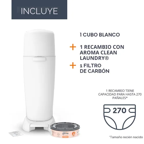 Miniatura 2 de Cubeta contenedora pañales sucios con tecnología antiolor Playtex, de Diaper Genie, Blanco