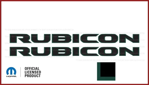 Miniatura 2 de Rubicon Hood - Calcomanía de vinilo para Jeep Rubicon/Gladiator JL/JT (2018-2024) 392 bronce con contorno negro F392BO (juego de 2) FJ5H2
