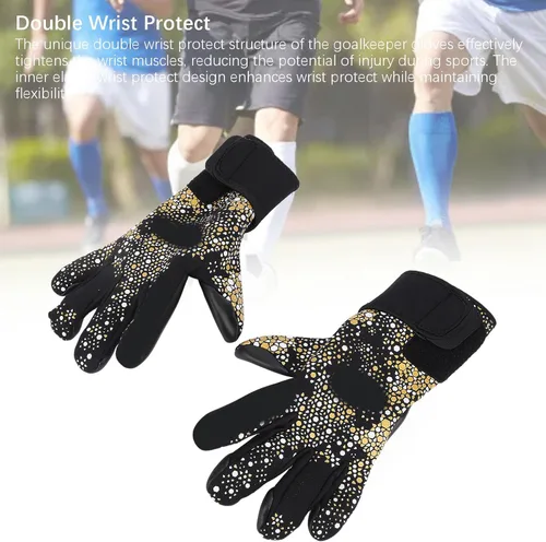 Miniatura 6 de Alomejor Guantes de portero, palma de látex antideslizante con reverso de neopreno transpirable para fútbol y fútbol