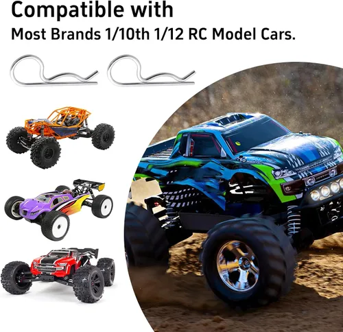 Miniatura 5 de 100 clips universales para cuerpo a control remoto para todos los modelos a escala 1/10 1/12 Traxxas Redcat Axial SCX10 Losi HPI Himoto HSP Exceed