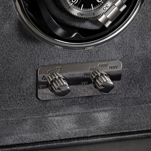 Miniatura 7 de ROTHWELL Bobinadora de reloj triple para relojes automáticos con motor silencioso con múltiples velocidades y ajustes de rotación (negrogris)