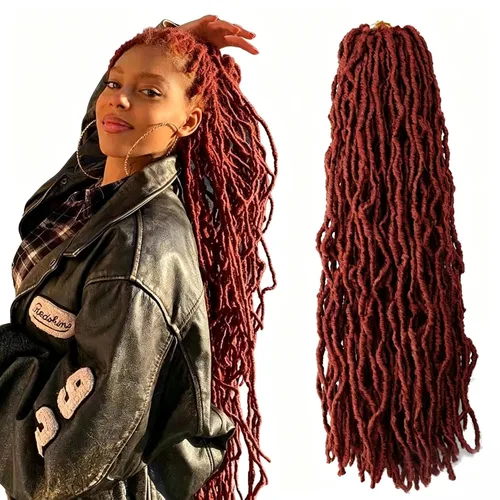 Miniatura 25 de 6 Paquetes Soft Locs Cabello de Ganchillo Pre Looped Faux Locs Trenzas de Ganchillo Goddess Locs Dreadlocs Cabello Sintético Para Mujeres Negras 1b