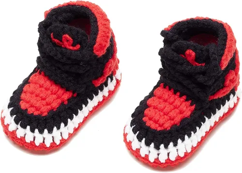 Miniatura 2 de Itzzy Bitzzy Zapatillas de bebé Zapatos de ganchillo para bebés Botines suaves para niños y niñas Zapatos de suela suave sin cordones