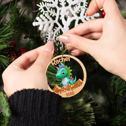 Miniatura 4 de Adorno de dinosaurio personalizado para niños, niñas, hija, hijo, dinosaurio, decoración artesanal, adornos acrílicos con nombre personalizado