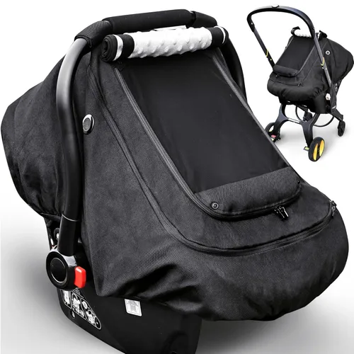 Miniatura 12 de Funda Impermeable para Asiento de Coche de Bebé, YVMVDV Funda Patentada para Asiento de Coche para Clima Frío para Bebés, Funda Toldo para Asiento