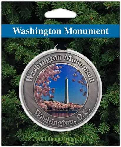 Washington, D.C. Monumento en flor de cerezo y monumento conmemorativo colgante de aluminio 3D con cinta (Washington Monument)