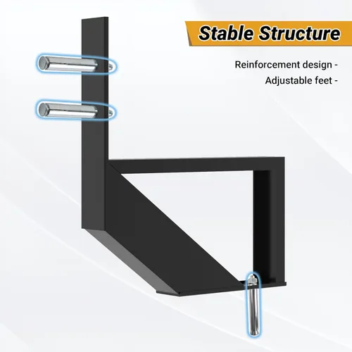 Miniatura 6 de Paquete de 3 elevadores de escalera de acero de 1 escalón, cuerda de escalera de metal resistente, cuerda de escalera de acero resistente