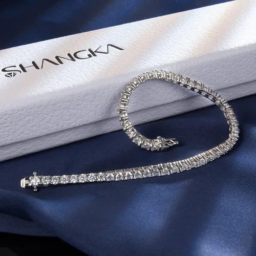 Miniatura 4 de Tennis Bracelet,18K Womens Bracelet CZ Bracelets with Sparking Cubic Zirconia