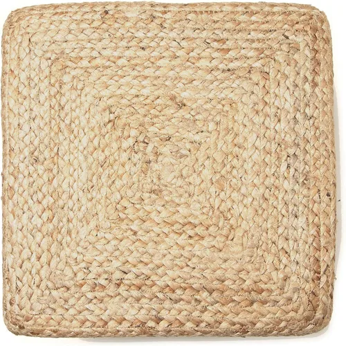 Miniatura 7 de REDEARTH · Puf otomano con forma de cubo – Puf trenzado de yute para el reposapiés para la sala de estar, dormitorio, guardería, patio, salón y Cube