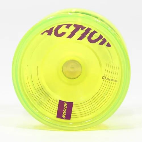 Miniatura 4 de Action Yoyo - YoYo de plástico Fingerspin (translúcido azul verde desvanecido)