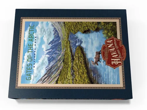 Miniatura 4 de MyPuzzle Gates of The Arctic National Park - The Arctic Whisper, póster de viaje vintage, rompecabezas de 100 piezas para adultos