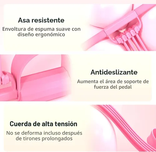 Miniatura 4 de Bandas de resistencia de pedal con asas, cuerda de tensión multifunción mejorada 2026, banda elástica de resistencia de yoga, equipo de ejercicio