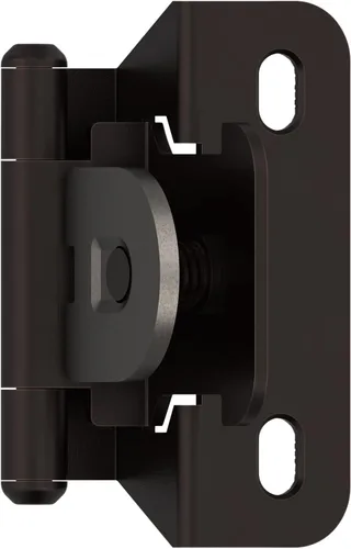 Miniatura 25 de Amerock Bisagra de gabinete doble desmontable Bisagra insertada de 3/8 pulgadas (10 mm) Bronce frotado con aceite Juego de 2 Bisagra