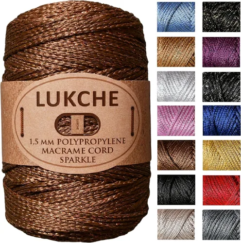 Miniatura 16 de Cordón de macramé de poliéster de alta calidad de 0.059 in x 153 yardas, cuerda colorida, hilo de ganchillo, suministros de macramé para colgar