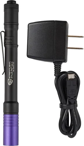 Miniatura 3 de Streamlight 66148 Stylus Pro USB 400nm UV recargable pluma con adaptador de CA de 120V, cable USB y funda de nailon, color negro