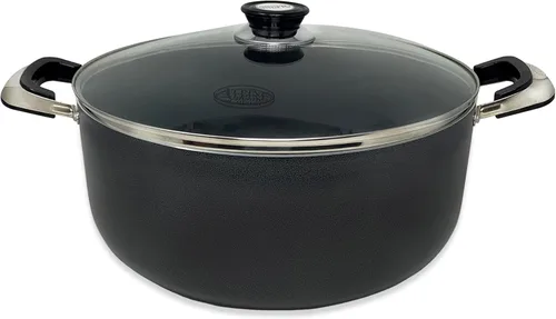 Miniatura 17 de Alpine Cuisine Olla antiadherente de 5 cuartos con tapa de vidrio templado y asas de transporte, utensilios de cocina multiusos, horno holandés