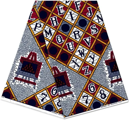 Miniatura 25 de Patrón africano de cera Ankara imprime tela 6 yardas 100% algodón cera paño para vestido de fiesta y telas de tapicería DIY LB041