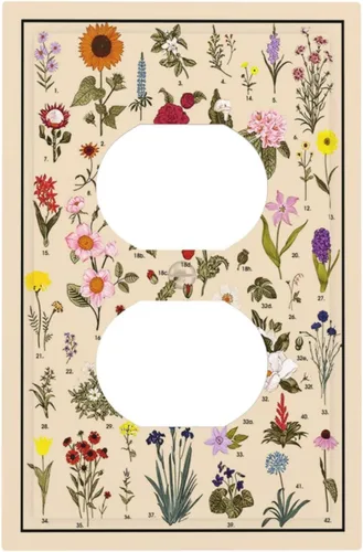 Miniatura 90 de Placa de cubierta de tomacorriente con diseño de mariposa, placas decorativas de pared, 1 gang, cubiertas de enchufes eléctricos, placa frontal Arte