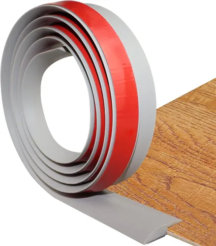 Miniatura 18 de Tira de transición de suelo autoadhesiva para alfombras y pisos, tira de borde de PVC para transición de umbral adecuada para umbral de altura Negro
