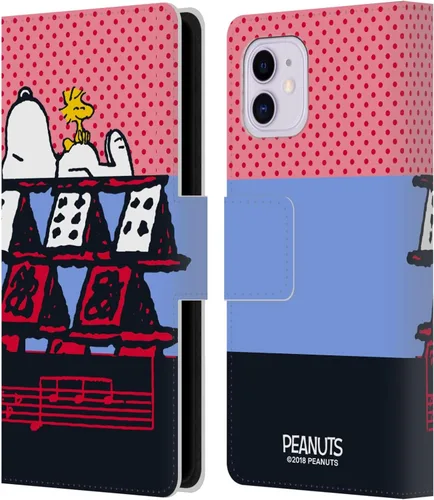 Miniatura 202 de Head Case Designs Funda de piel con licencia oficial de Peanuts Snoopy & Woodstock Balloon Halfs and Laughs para Apple iPhone 7/8/SE 2020 y 2022