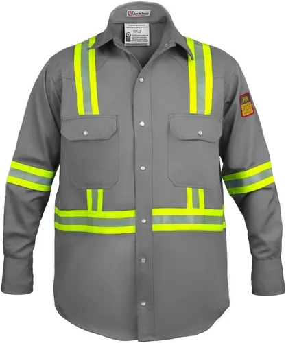 Miniatura 12 de Camisa Hi Vis de alta visibilidad FR resistente al fuego - 88% C/12% N - 7oz Azul marino