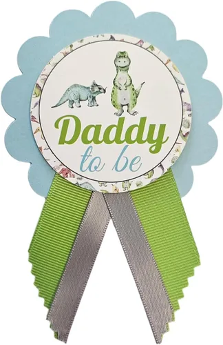Miniatura 10 de Alfileres de dinosaurio para baby shower para mamá, papá, abuela, familia de la selva, es un espolvoreo de bebé para niño
