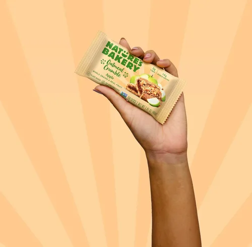 Miniatura 6 de Nature's Bakery Barras de desmoronamiento de avena, manzana, fruta real, veganas, sin OMG, barra de desayuno, 1 caja con 6 paquetes, 6
