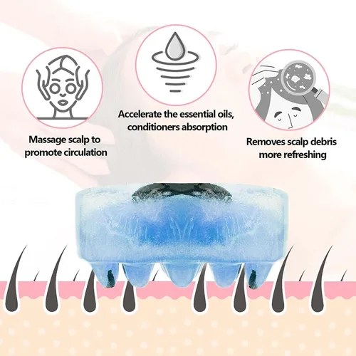 Miniatura 5 de 2 moldes de silicona Emfure Massage para jabones, 4.5 onzas, moldes únicos de barra de jabón para el cabello en casa (azul y rosa)