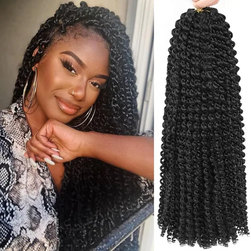 Miniatura 46 de Cabello Passion Twist de 24 pulgadas, 8 paquetes de cabello Passion Twist de ganchillo para mujeres, cabello trenzado Passion Twists largo bohemio