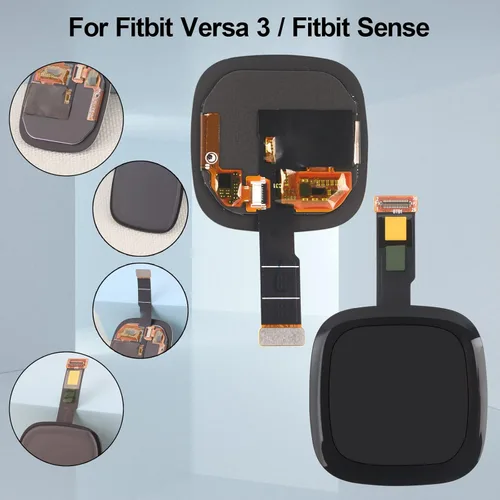 Miniatura 3 de Reemplazo de pantalla para reloj Fitbit Versa 3 FB511/Fitbit Sense FB512, pantalla LCD, pantalla táctil, digitalizador con herramientas (negro)