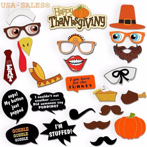 [Ventas en Estados Unidos] Accesorios para cabina de fotos del día de Acción de Gracias, decoraciones de cabina de fotos de Acción de Gracias,