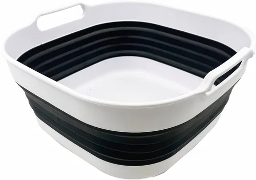 Miniatura 11 de SAMMART Sartén plegable de 10L (2.64 galones), lavabo plegable, tina portátil para lavar platos, bandeja de almacenamiento de cocina que ahorra