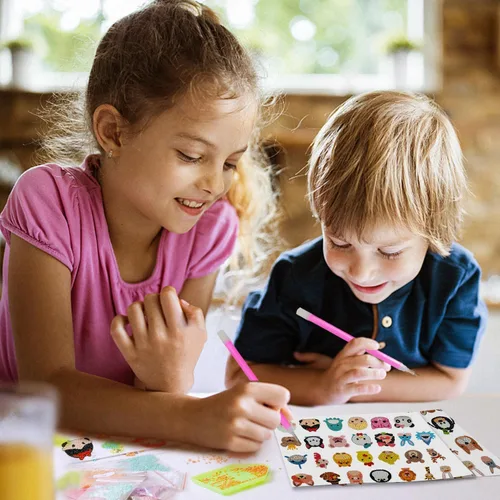 Miniatura 5 de Sinceroduct - Juego de 64 pegatinas de diamante 5D para niños y adultos principiantes - Pintura con forma de diamantes numerados, manualidades 64