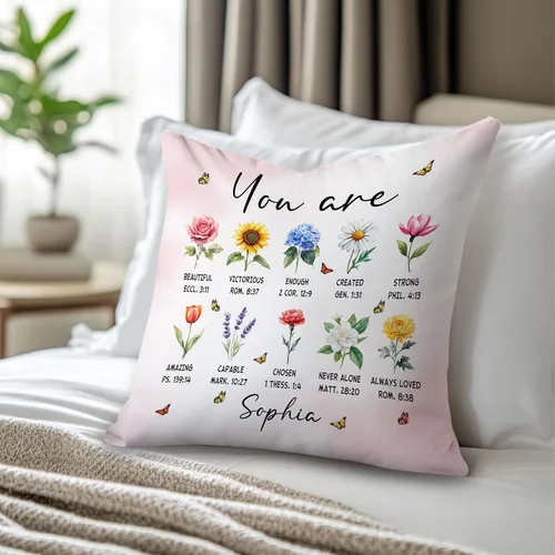 Miniatura 6 de Hyturtle Almohada cristiana personalizada con relleno, regalos religiosos de la Biblia para mujeres, almohada de versículo de la Biblia, regalos