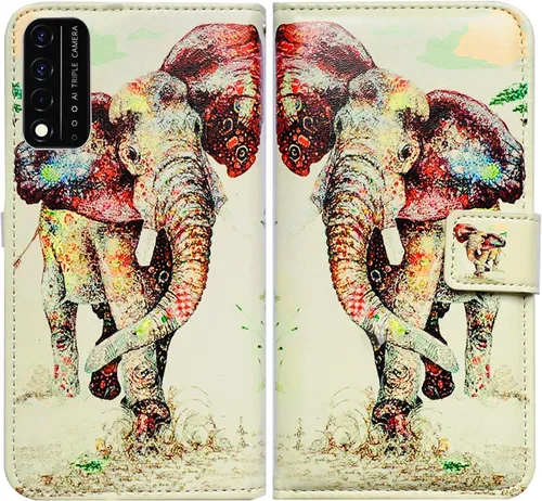 Miniatura 13 de Bcov Funda para Revvl V+ 5G, diseño de pájaro negro y verde con tapa para teléfono con ranura para tarjetero y soporte para T-Mobile ReVVL V Plus 5G