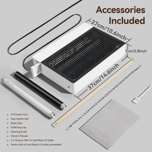 Miniatura 6 de GeckoMan Matamoscas Eléctrico Silencioso de Espectro Híbrido de 20W para Interiores Trampas para Moscas de la Fruta para Interiores Exterminador