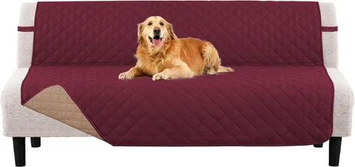 Miniatura 27 de PrinceDeco Funda de sofá para perros, lavable y reversible, apta para mascotas, resistente al agua, protector de muebles con correas elásticas