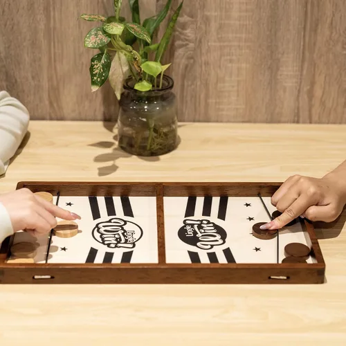Miniatura 4 de Juego de disco de cabestrillo – Juego de mesa de madera maciza de 16.5 pulgadas, lujoso juego de disco de eslinga para noches familiares o fiestas