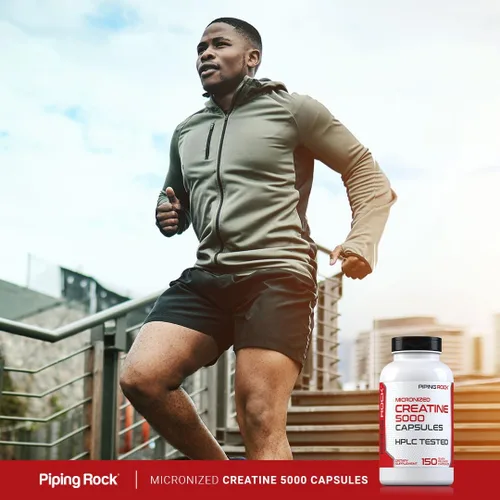 Miniatura 6 de Piping Rock Cápsulas de monohidrato de creatina 5000 mg 150 píldoras Suplemento micronizado para hombres y mujeres Sin OMG, sin gluten