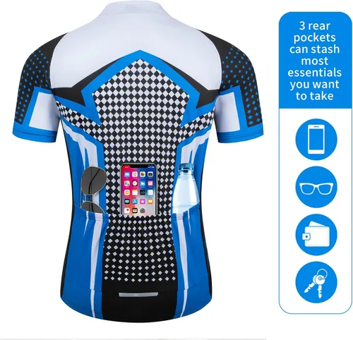 Miniatura 2 de Camisetas de ciclismo de verano para hombre, de manga corta, de secado rápido, para ciclismo de montaña, para carreras, traje de ciclismo